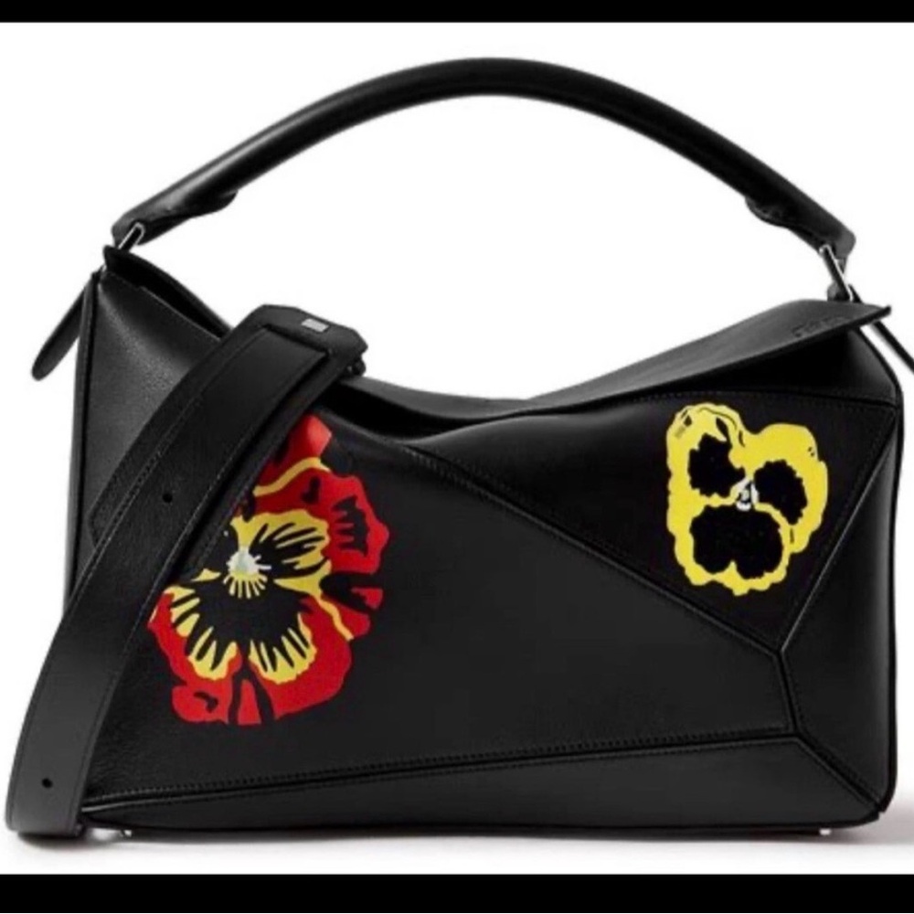 LOEWE Joe Brainard 2021 Large Pansies Puzzle Bag - Limited Edition